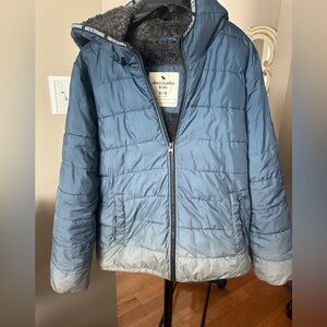 Abercrombie & Fitch Kids Blue and Gray Puffer Jacket
